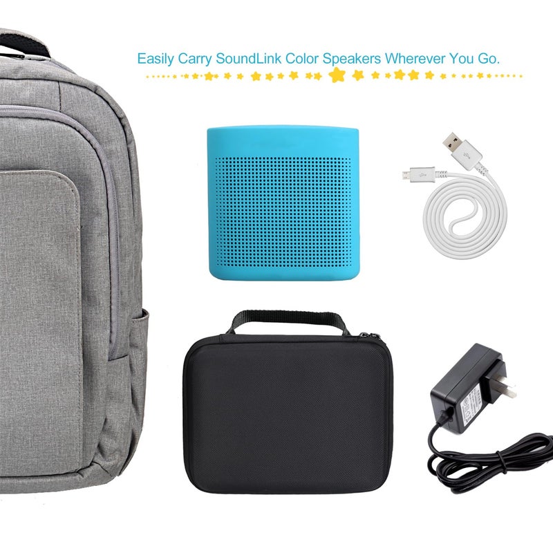 BOVKE Bose SoundLink Color II Speaker Case, Hard EVA Shockproof Carrying Case, Black - Image 5